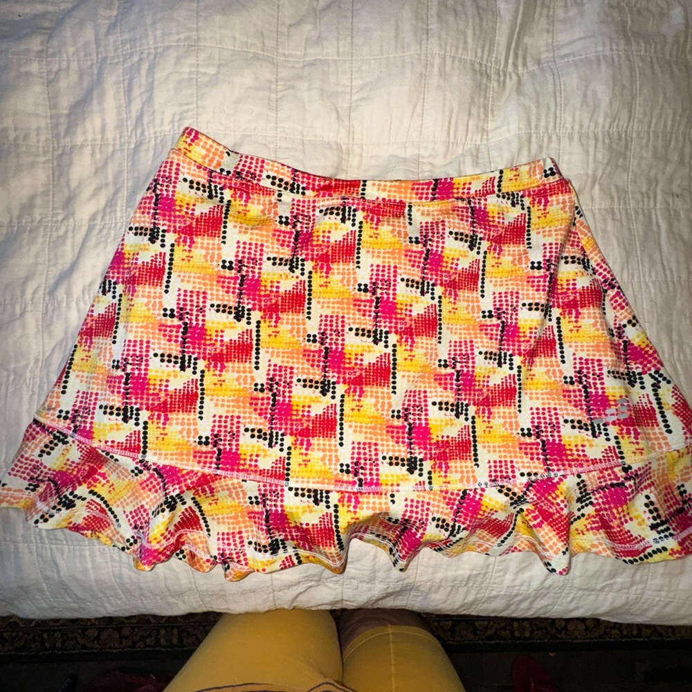 BCG Colorful Patterned Mini Skirt